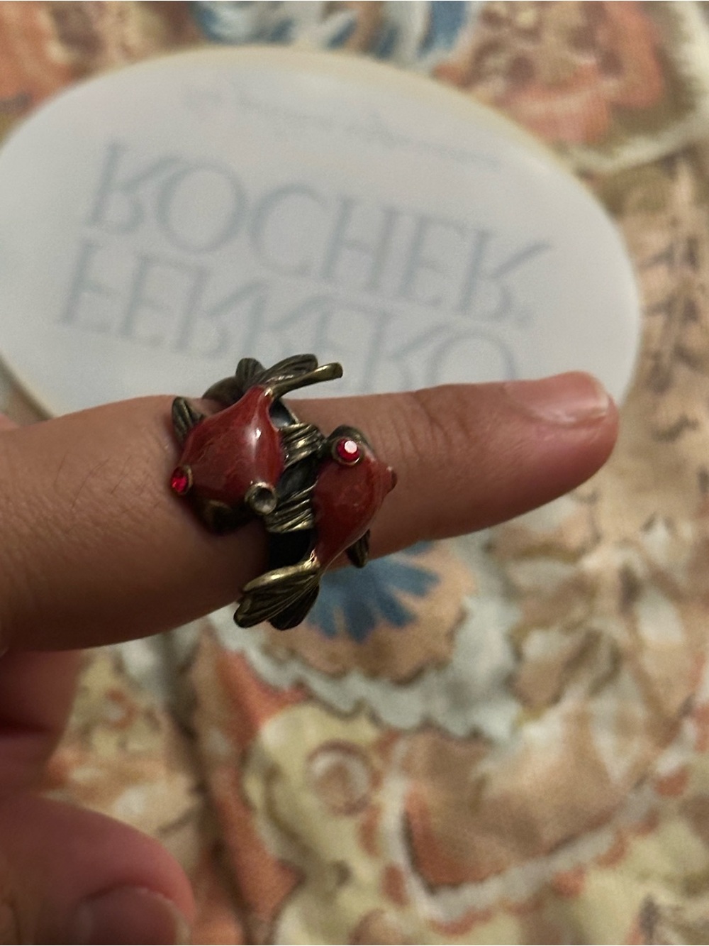 Red Fish Enamel Wrap Ring - Women Jewelry